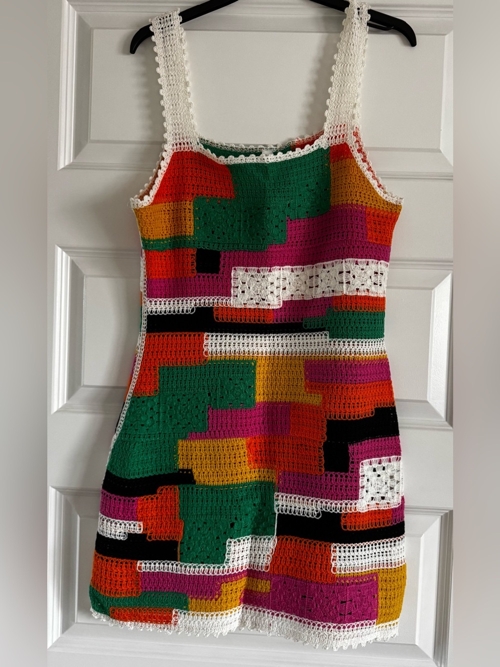 Dreamers Colorful Crochet Tank Dress